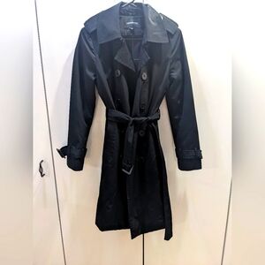 London Fog black trench coat